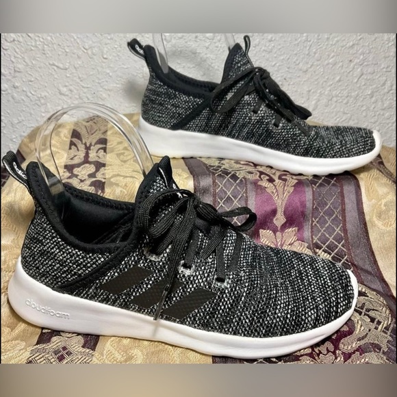 Adidas Women’s Cloudfoam Pure DB0694 Black Running Shoes Size 6 - Picture 7 of 10
